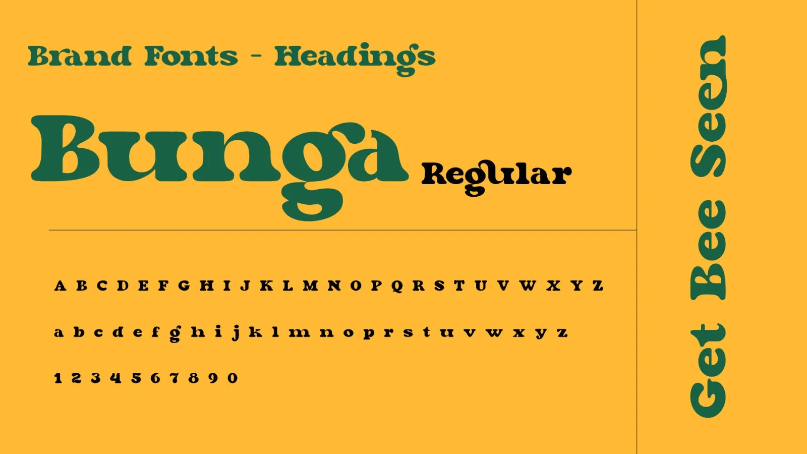 Bunga Regular — heading typeface specimen
